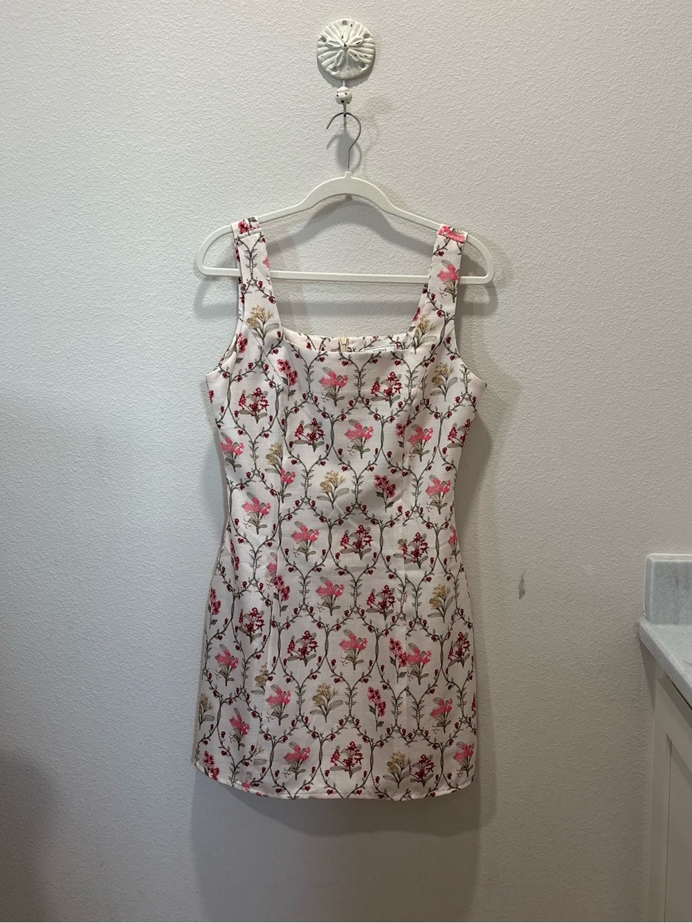 RIHOAS Cream with Pink Floral Print dress